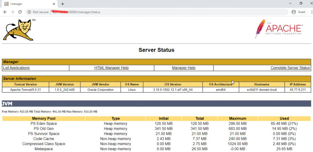 Cài đặt Tomcat 9 trên CentOS 7